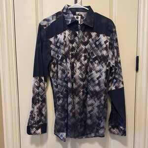 Enzo Moreno Plaid Button-Up Shirt XL slim fit